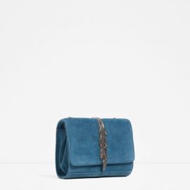 Crossbody bag with metal detail at Zara